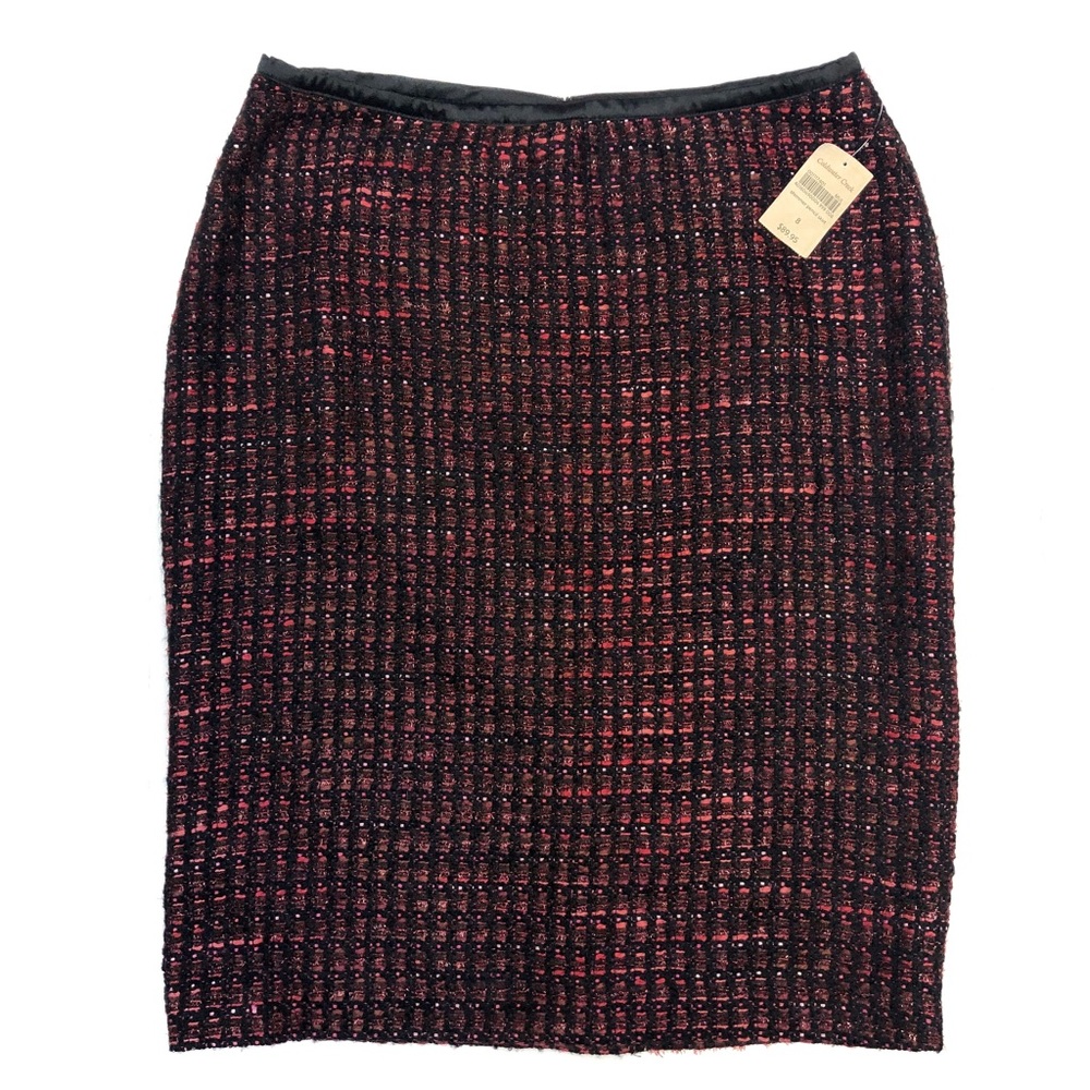 Coldwater Creek Shimmer Tweed Pencil Skirt Size 8